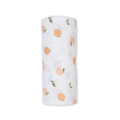 Lulujo - Muslin Swaddle - Peaches (100cm x 100cm)