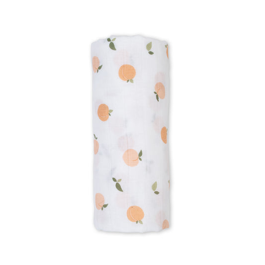 Lulujo - Muslin Swaddle - Peaches (100cm x 100cm)