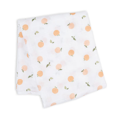 Lulujo - Muslin Swaddle - Peaches (100cm x 100cm)