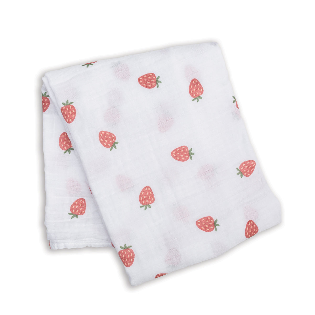 Lulujo - Muslin Swaddle - Strawberries (100cm x 100cm)