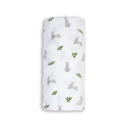 Lulujo - Muslin Swaddle - Bunnies (100cm x 100cm)