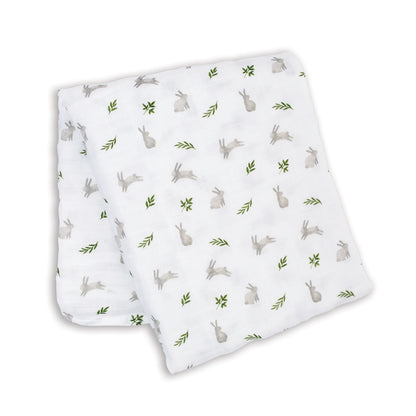 Lulujo - Muslin Swaddle - Bunnies (100cm x 100cm)
