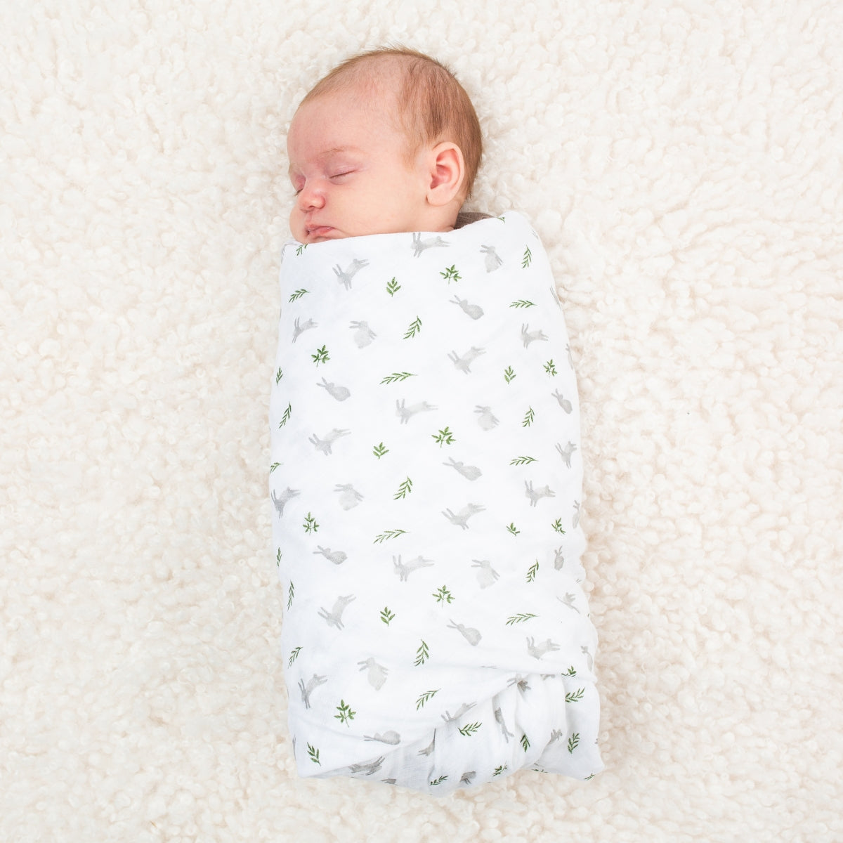 Lulujo - Muslin Swaddle - Bunnies (100cm x 100cm)