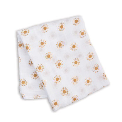 Lulujo - Muslin Swaddle - Suns (100cm x 100cm)