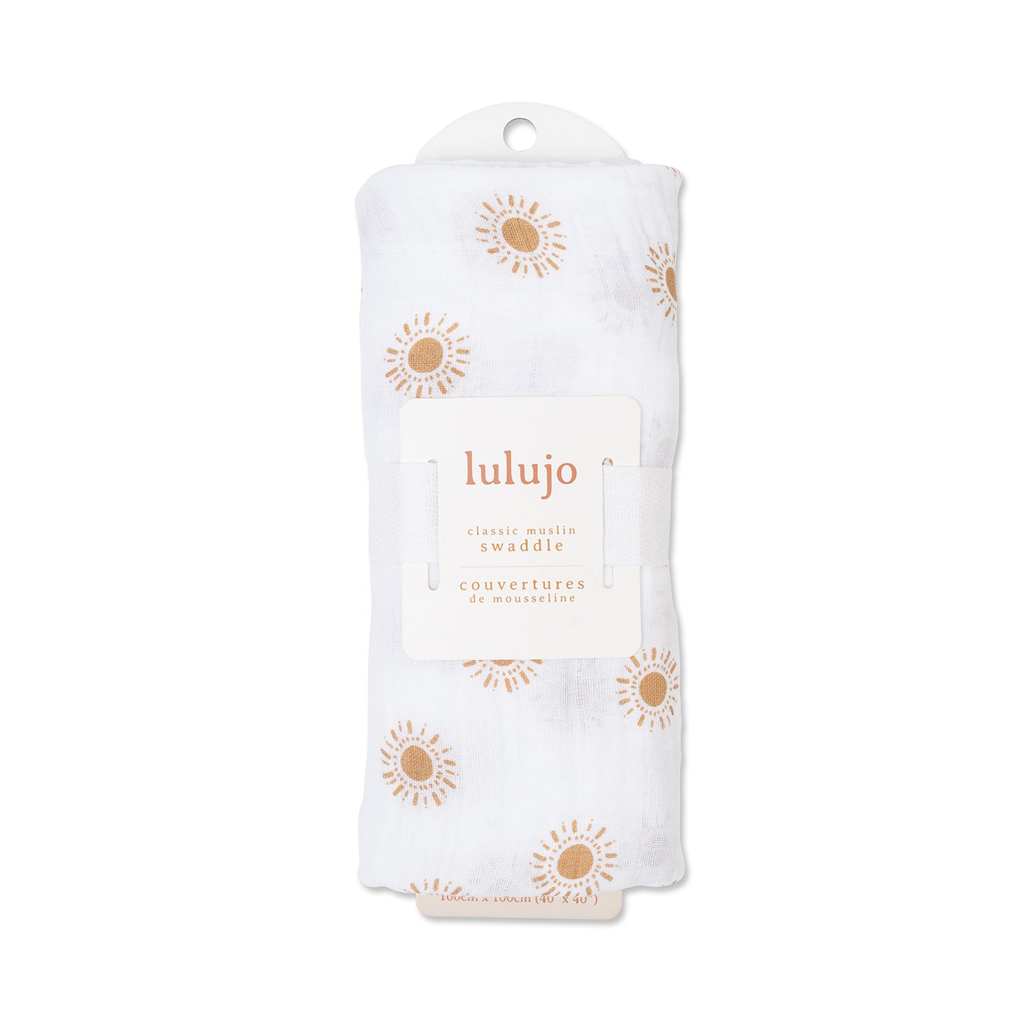 Lulujo - Muslin Swaddle - Suns (100cm x 100cm)