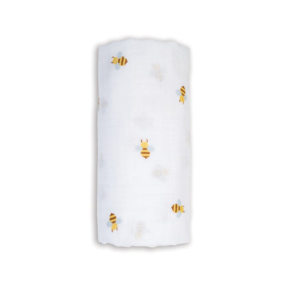 Lulujo - Muslin Swaddle - Bees (100cm x 100cm)