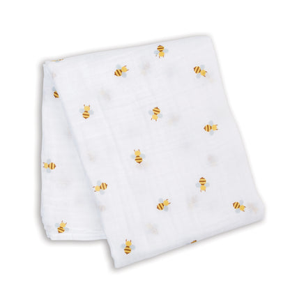 Lulujo - Muslin Swaddle - Bees (100cm x 100cm)