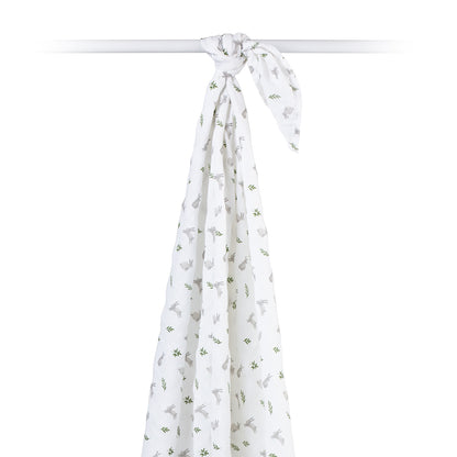 Lulujo - Muslin Swaddle - Bunnies (100cm x 100cm)