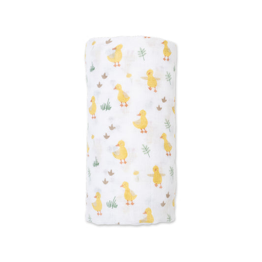 Lulujo - Muslin Swaddle - Ducks (100cm x 100cm)
