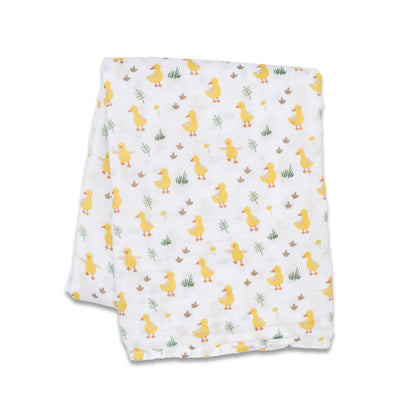 Lulujo - Muslin Swaddle - Ducks (100cm x 100cm)