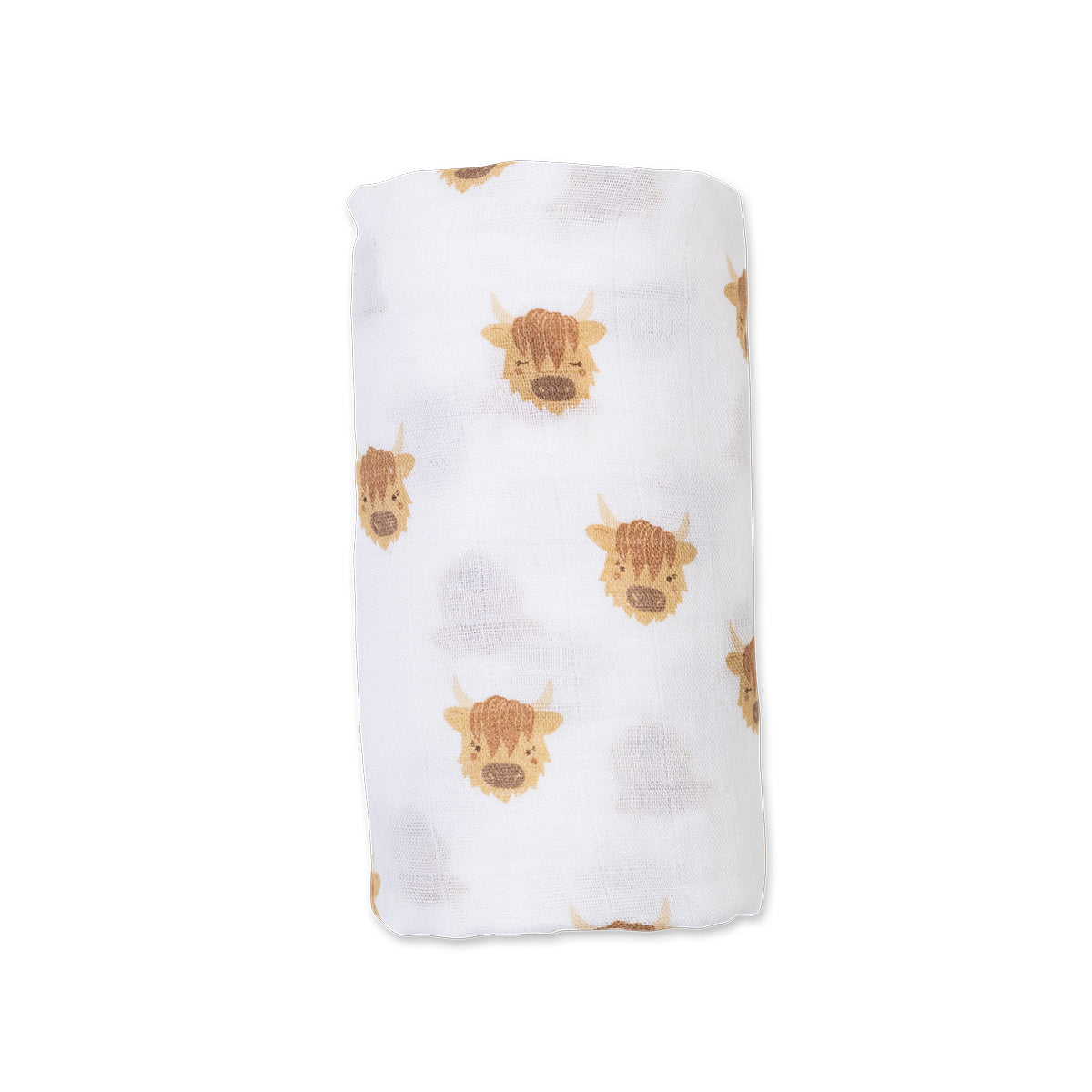 Lulujo - Muslin Swaddle - Highland Cows (100cm x 100cm)