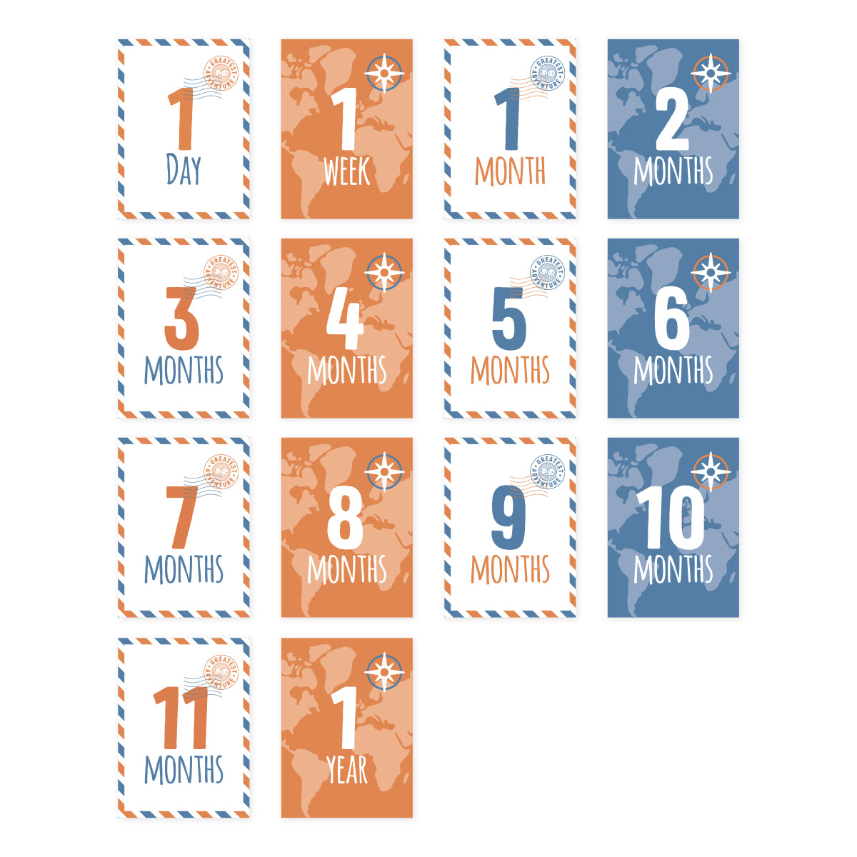 Lulujo - Single Cotton Swaddle & Cards Gift Set- Greatest Adventure