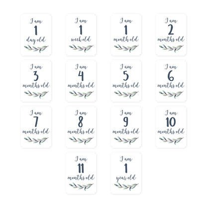 Lulujo - Single Cotton Swaddle & Cards Gift Set- Hello World Wreath