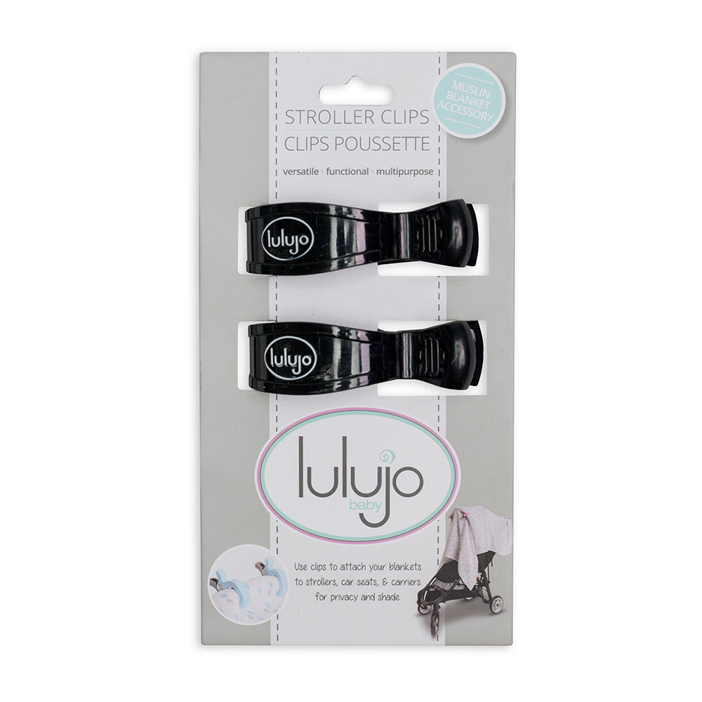 Lulujo - 2 Pack Stroller Clip - Black