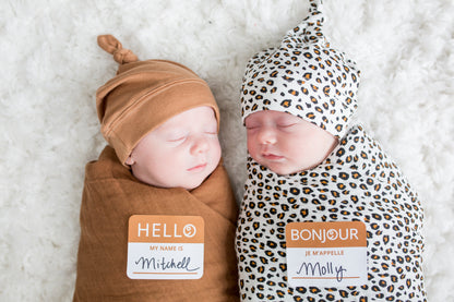 Lulujo - Bamboo Hat and Swaddle Blanket Gift Set - Tan