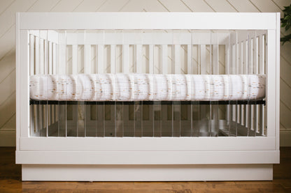 Lulujo - Cotton Fitted Cot  Sheet - Fish (135cm x 70cm)