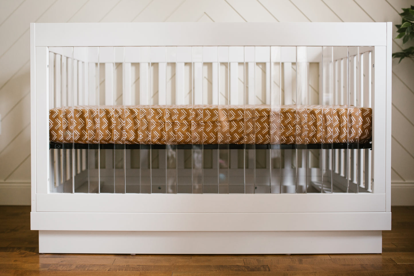 Lulujo - Cotton Fitted Cot  Sheet - Mudcloth (135cm x 70cm)