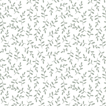 Lulujo - Cotton Fitted Cot  Sheet - Greenery (135cm x 70cm)