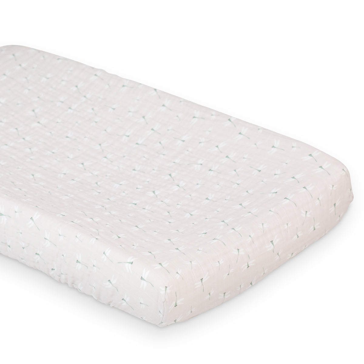 Lulujo - Cotton Fitted Crib Sheet - Dragonflies (81cm x 43cm)