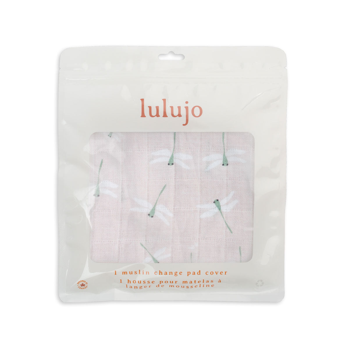 Lulujo - Cotton Fitted Crib Sheet - Dragonflies (81cm x 43cm)