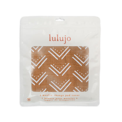 Lulujo - Cotton Fitted Crib Sheet - Mudcloth (81cm x 43cm)