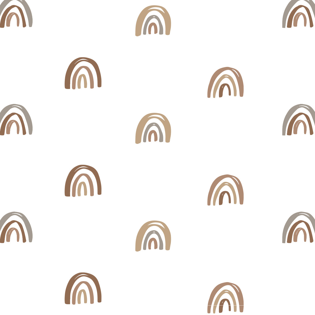 Lulujo - Cotton Fitted Crib Sheet - Rainbows (81cm x 43cm)