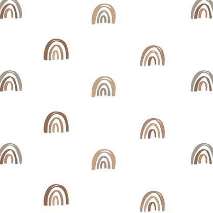 Lulujo - Cotton Fitted Crib Sheet - Rainbows (81cm x 43cm)