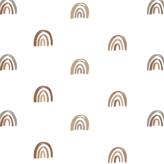 Lulujo - Cotton Fitted Crib Sheet - Rainbows (81cm x 43cm)