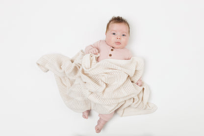 Lulujo - Cellular Blanket - Oatmeal