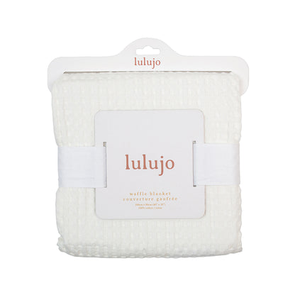 Lulujo -  Waffle Blanket - Cream Vanilla