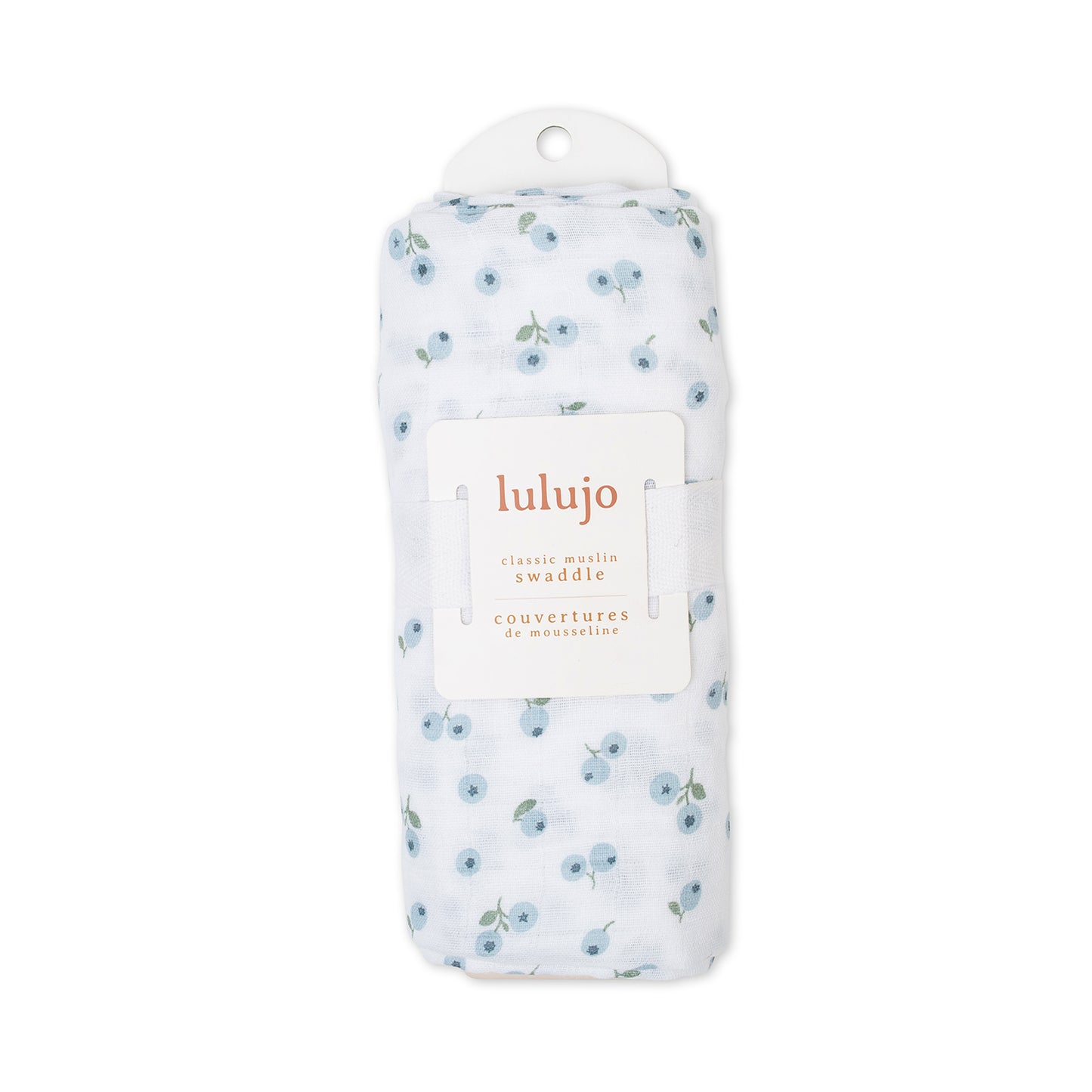 Lulujo - Muslin Swaddle - Blueberries (100cm x 100cm)
