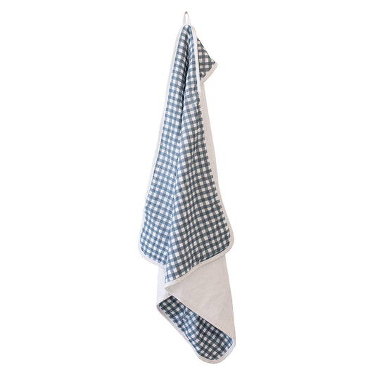 Lulujo - Hooded Towel - Navy Gingham