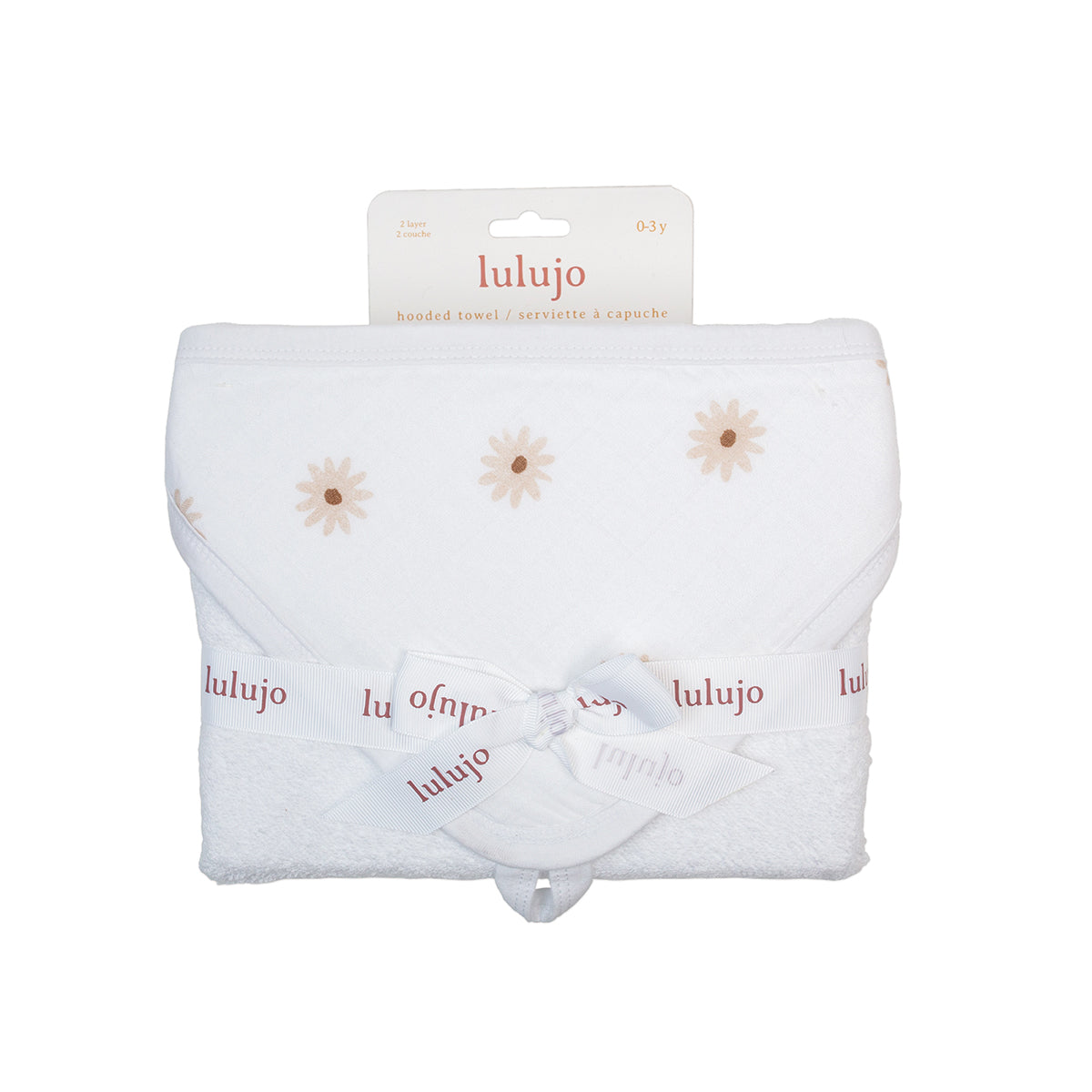 Lulujo - Hooded Towel - Daisies