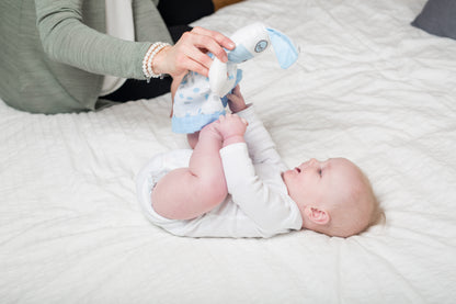 Lulujo - Cotton Muslin Lovie - Blue Puppy