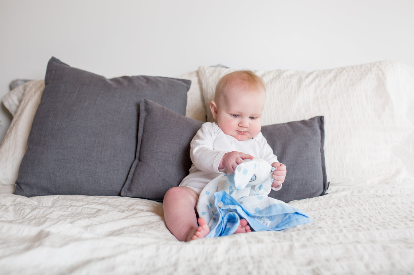 Lulujo - Cotton Muslin Lovie - Blue Puppy