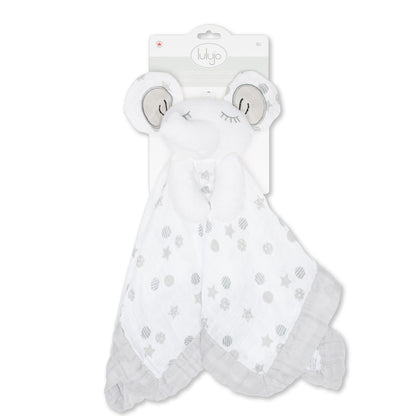 Lulujo - Cotton Muslin Lovie - Grey Elephant