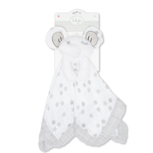 Lulujo - Cotton Muslin Lovie - Grey Elephant