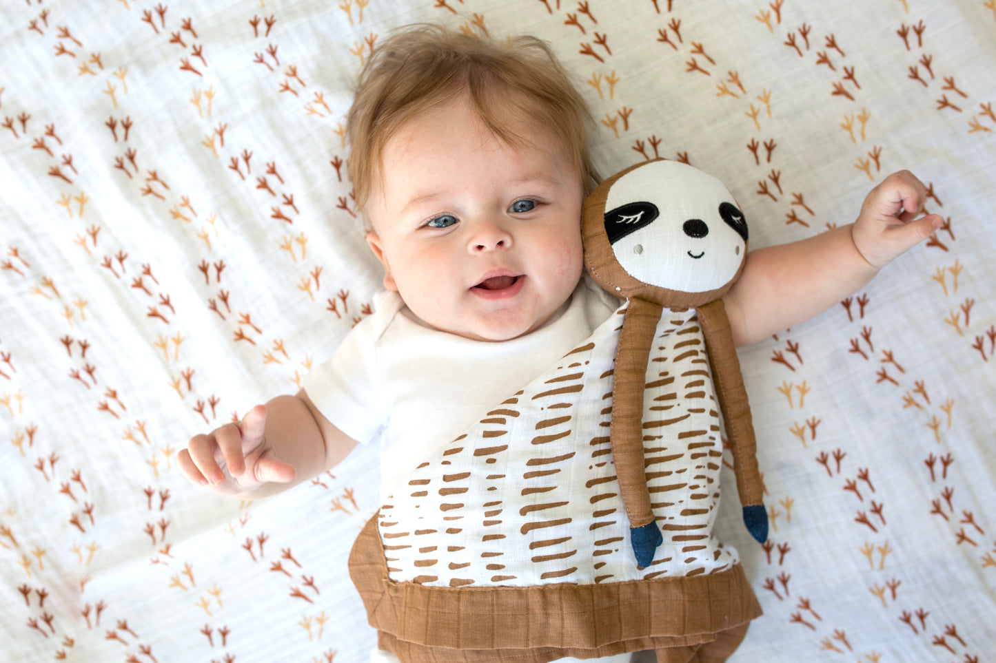 Lulujo - Cotton Muslin Lovie - Sloth