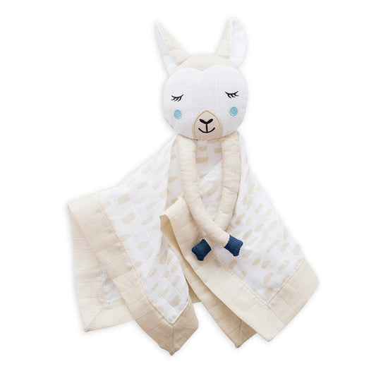 Lulujo - Cotton Muslin Lovie - Llama