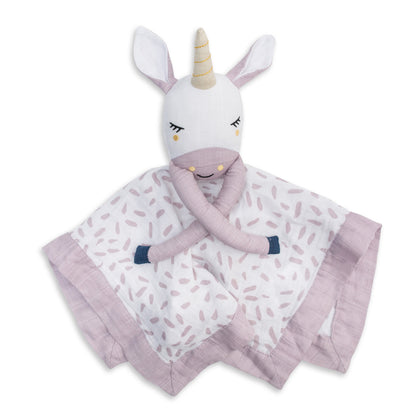 Lulujo - Cotton Muslin Lovie - Unicorn