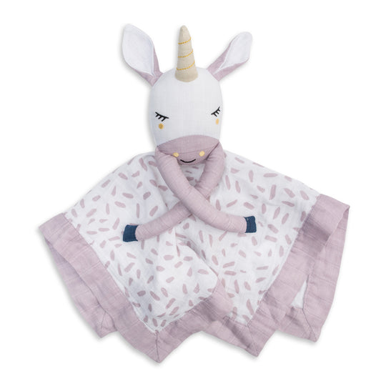 Lulujo - Cotton Muslin Lovie - Unicorn