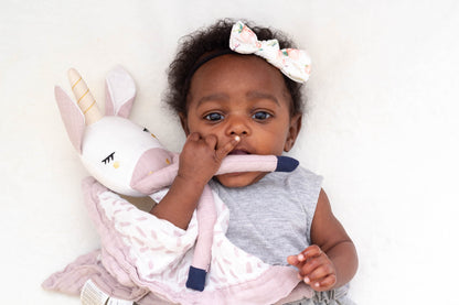 Lulujo - Cotton Muslin Lovie - Unicorn