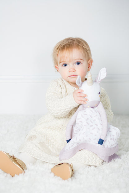 Lulujo - Cotton Muslin Lovie - Unicorn