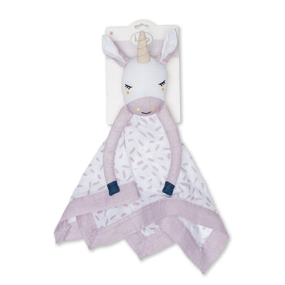 Lulujo - Cotton Muslin Lovie - Unicorn