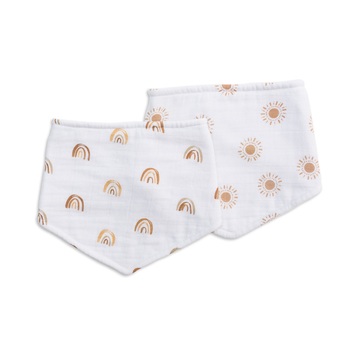 Lulujo - 2 pack Bandana Bib - Rainbows & Suns