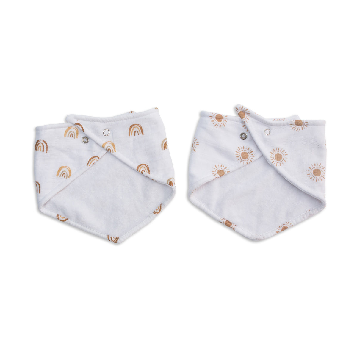 Lulujo - 2 pack Bandana Bib - Rainbows & Suns