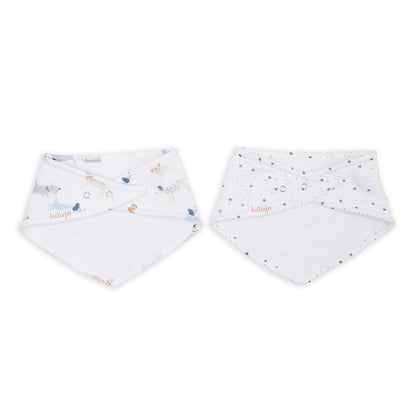 Lulujo - 2 pack Bandana Bib - Puppy Dog & Stars
