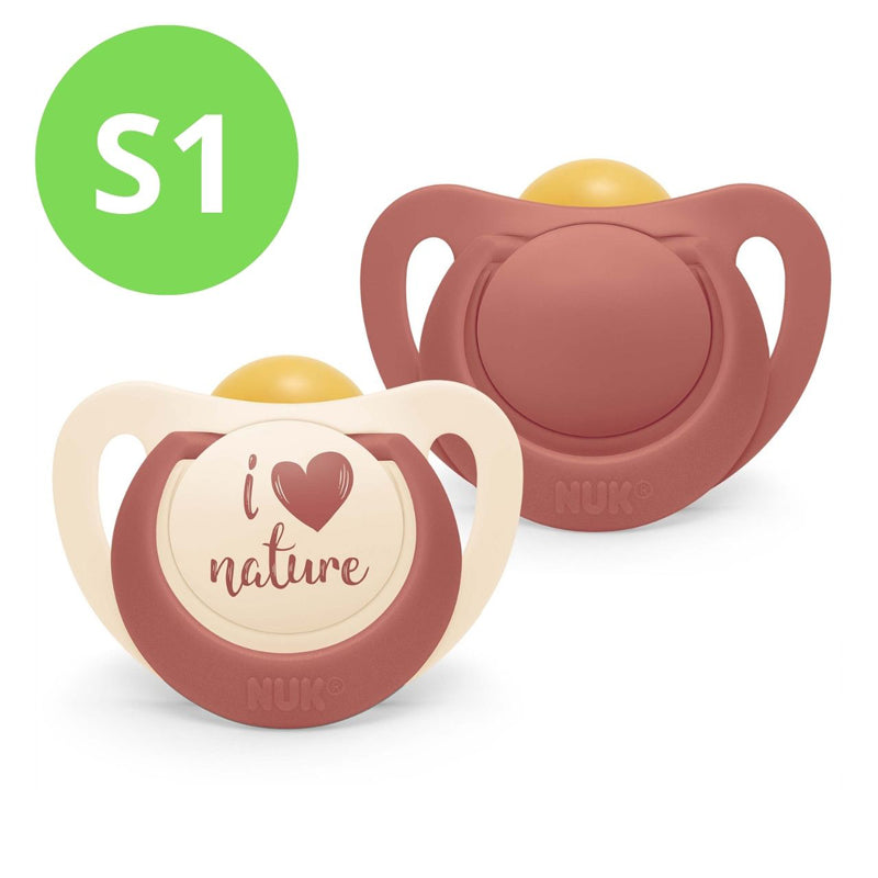NUK For Nature – Latex Soother 0-6m Rose 2Pk