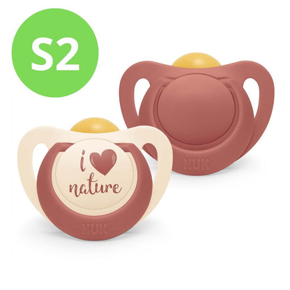 NUK For Nature - Latex Soother 6-18m Rose 2Pk