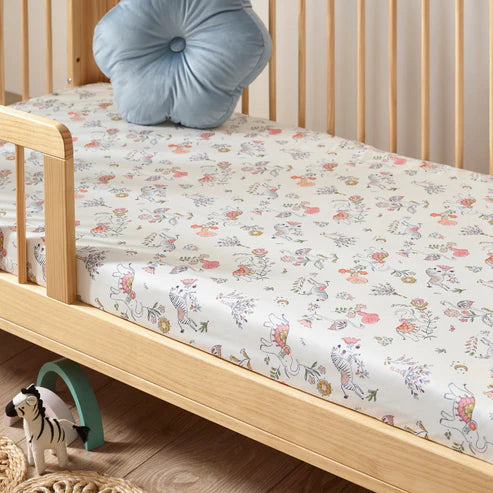 Kabode - Organic Cot Bed Fitted Sheet - Boho